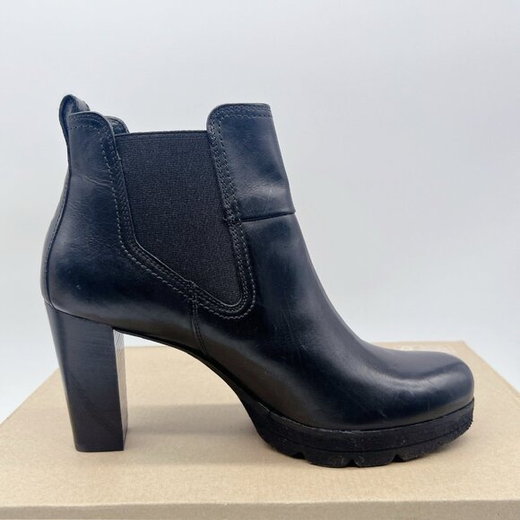 Paul Green Dallas Chelsea Bootie Boots Platform Heel Black Leather UK 5.5 US 8 - Picture 8 of 12